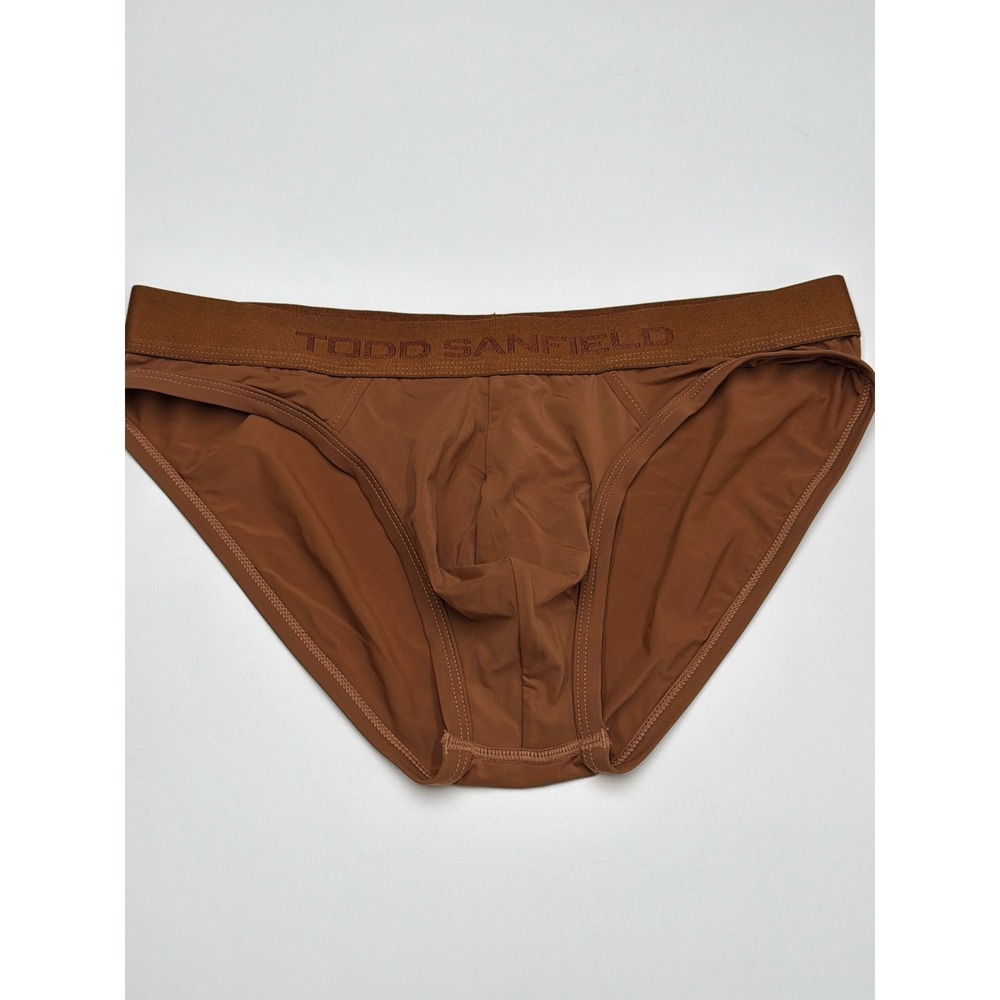Todd Sandfield Men's Briefs Underwear Brown‎ Size S